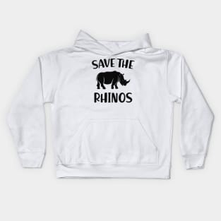 Rhino - Save the rhinos Kids Hoodie